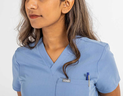 Women's ATRIUM Scrub Top, Featuring scrub top #colour_ceil-blue